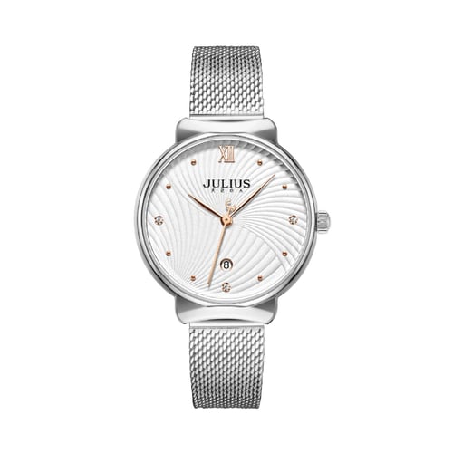 นาฬิกา Julius JA-1243 H สายสแตนเลสถัก สีเงิน