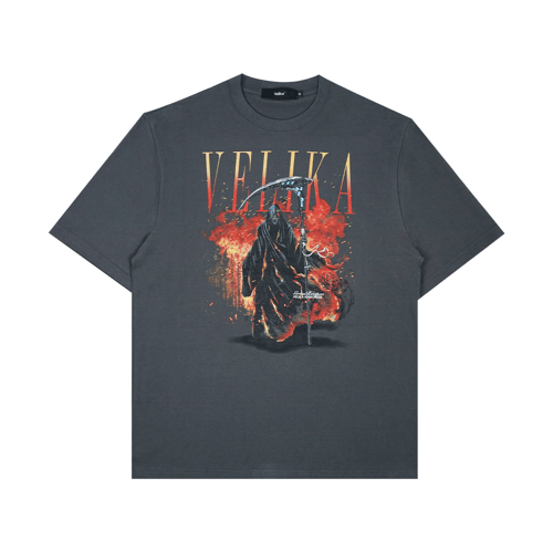 VELIKA GRIMREAPER T-SHIRT BLACK FADED