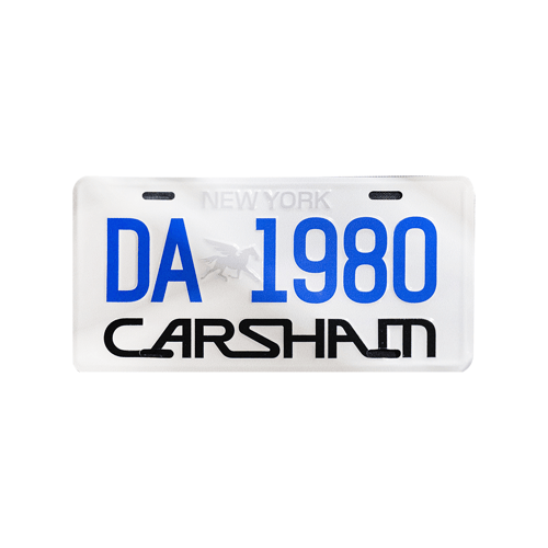 COMPLEXCON HK NEW YORK DA 1980 CARSHAM LICENSE PLATE WHITE