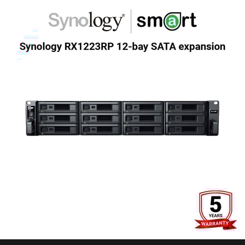 Synology RX1223RP 12-bay SATA expansion unit for SA6400 ,  connected through mini-SAS HD cables &nbsp;| กรุณาติดต่อเจ้าหน้าที่เพื่อขอใบเสนอราคา