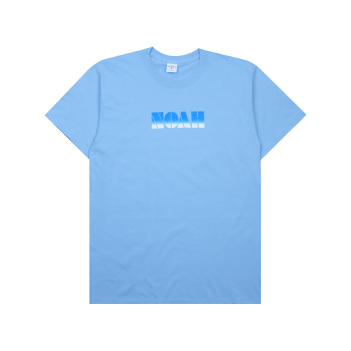 NOAH GRADIENT LOGO T-SHIRT LIGHT BLUE