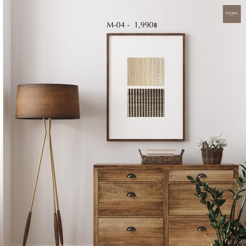 Woven artwork stripe black M03