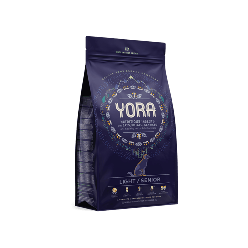 [MANOON] YORA  Light/Senior Nutritious Insects with Oats, Potato, Seaweed and healthy herbs&botanicals โยรา อาหารสุนัขสูตรแคลอรีต่ำ สำหรับสุนัขแก่สูงอายุลดน้ำหนัก