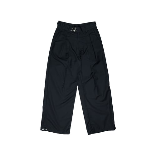 AKFS STUDIO FIREMAN CLASP SLACKS PANTS BLACK