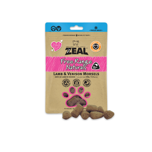 [MANOON] ZEAL  Freeze Dried Lamb&Venison Morsels ซีล เนื้อแกะและเนื้อกวาง ขนาด 100 กรัม