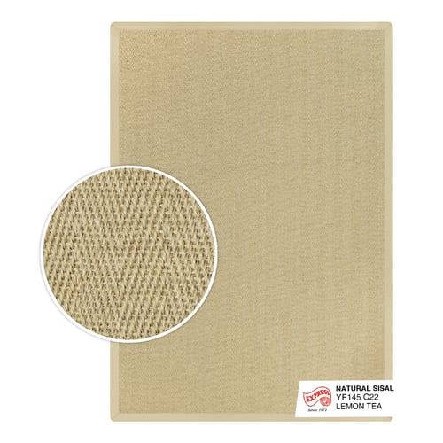 NATURAL SISAL (L) RUG YF145 C22 L 160x230 cm. LEMON TEA