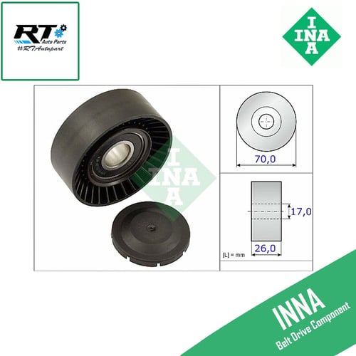 INNA ลูกลอกสายพานแอร์ Toyota Altis ZZE121 ปี01-07 ZZE141 ปี08-10 *เฉพาะ 3ZZ 1ZZ* | ลูกลอก 531 0891 10