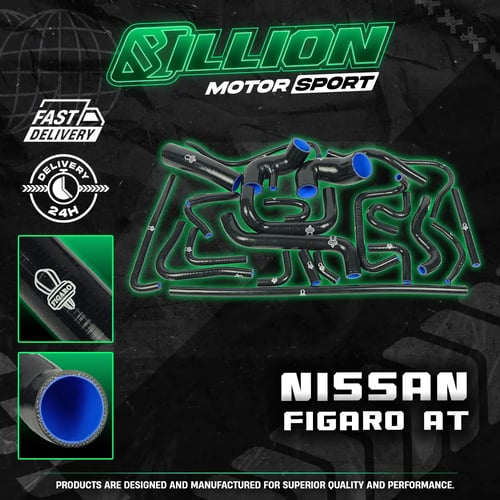 ท่อน้ำ Billion Nissan FIGARO AT (23 ชิ้น) – สีดำ