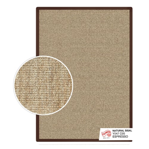 NATURAL SISAL (XL) RUG Y047 C05 XL 240x340 cm. ESPRESSO