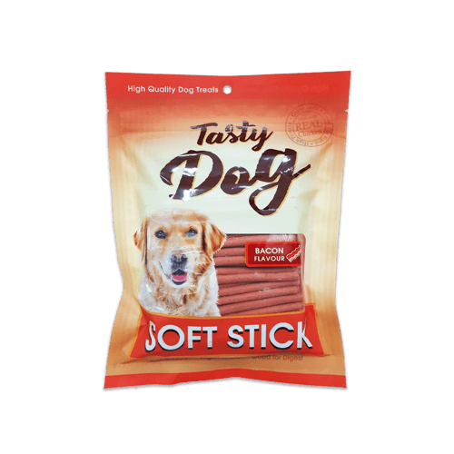 [MANOON] PET8  JST15 Tasty Dog Soft stick Bacon Flavor เพ็ทเอท สติ๊กนิ่ม รสเบคอน ขนาด 450 กรัม