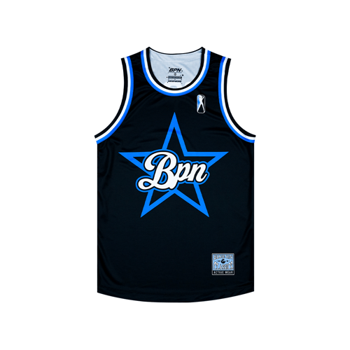 BLUE PLANET MOB BASKETBALL JERSEY BLACK