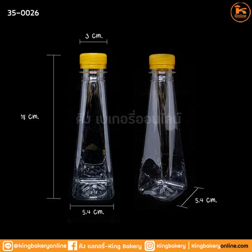 ขวดน้ำหวาน PET 250 กรวยสี่เหลี่ยม(CC)
