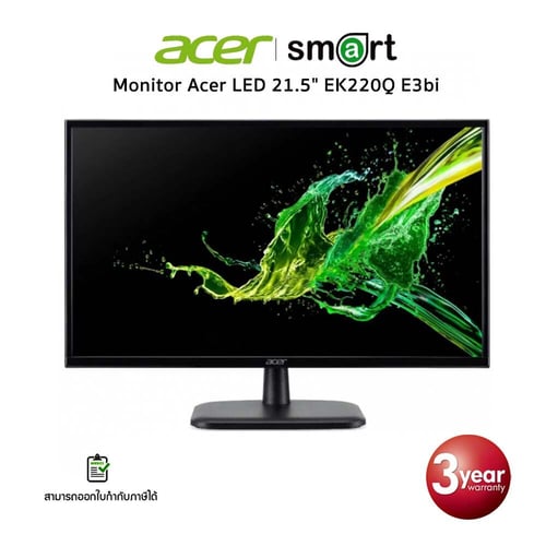 จอมอนิเตอร์ Monitor Acer LED 21.5" EK220Q E3bi
