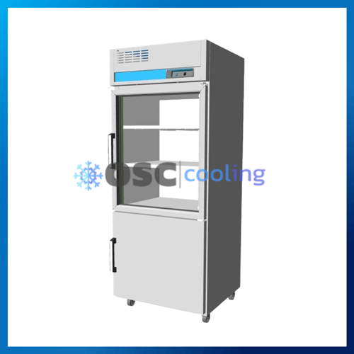 ตู้แช่ 2 ระบบ ประตูกระจก "SANDEN" สเตนเลสเกรด 304 [RIS-080S]