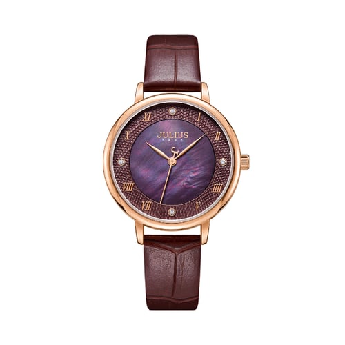 นาฬิกา Julius JA-1327 C สายหนัง สีม่วง