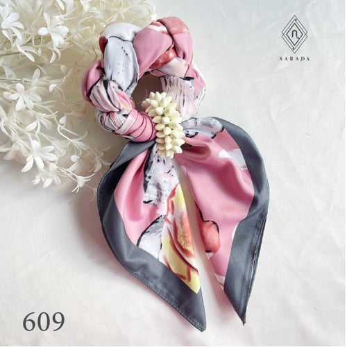 พวงมาลัยวันแม่ ของขวัญวันแม่ พวงมาลัยผ้า MN10