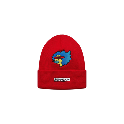 SUPREME NIKE JACQUARD LOGOS BEANIE YELLOW