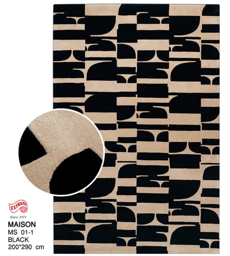ELLE DECOR - พรมรุ่น MAISON (L1) MS01-1 L1 200x290 ซม. BLACK