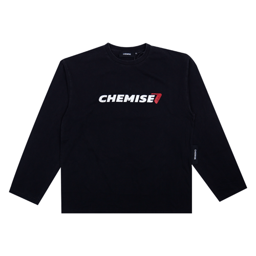CHEMISE MULTI LOGO LONG SLEEVE T-SHIRT BLACK