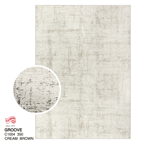 พรมรุ่น GROOVE (L1) C1004 350 L1 200x290 ซม. CREAM BROWN