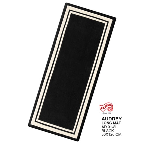 พรมรุ่น AUDREY MAT (LM) AD01-3 LM 50x120 ซม. BLACK (พรีออเดอร์)