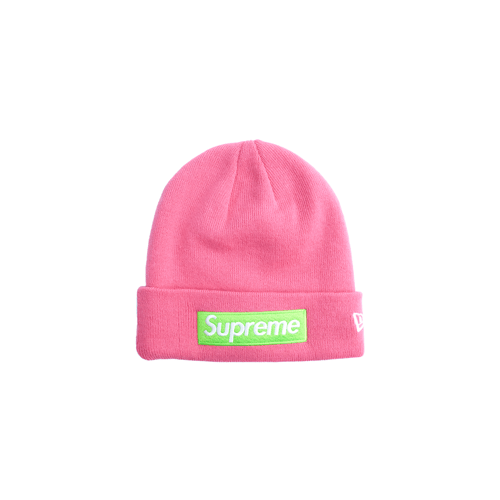 SUPREME BOX LOGO NEON BEANIE PINK