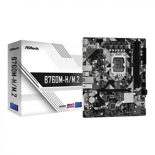 MAINBOARD (เมนบอร์ด) ASROCK B760M-H/M.2 (DDR5) (SOCKET LGA 1700) (MICRO-ATX)