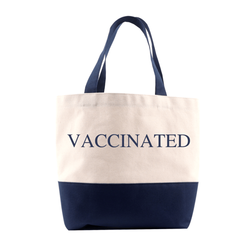 Shopping Bag ใบใหญ่ ฐานกรม สกรีน Vaccinated