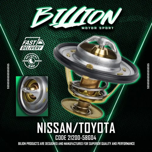 Billion Thermostat 68° วาล์วน้ำ Billion 68 องศา [21200-58G04] สำหรับ Nissan BIG-M / TD27 / Frontier / March