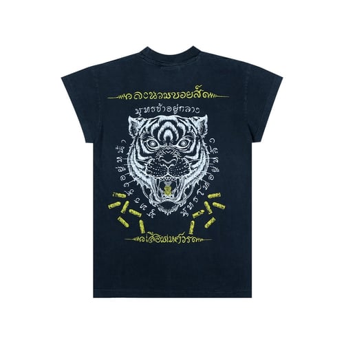 LONGNUAMBOYZ MAHESWON TIGER SHORT SLEEVES T-SHIRT FADE BLACK