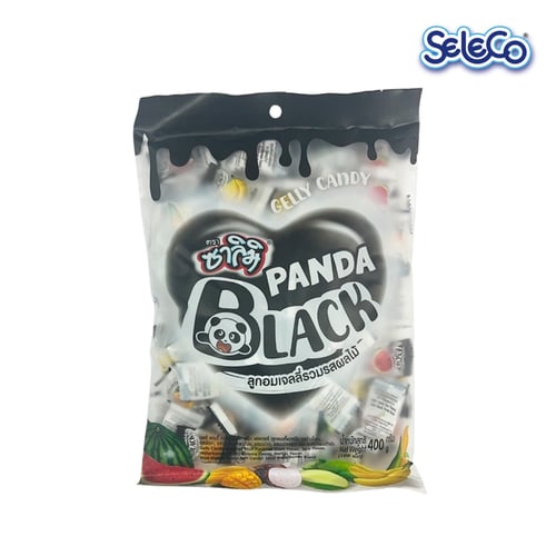 ซาลิมิ PANDA BLACK ลูกอมเจลลี่รวมรสผลไม้ ขนาด 400 กรัม/100 เม็ด
