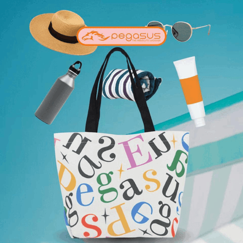 กระเป๋าผ้าแคนวาส สกรีนตัวอักษรสี