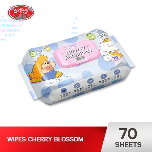 MY PAWS ผ้าเปียก(70แผ่น) Cherry Blossom