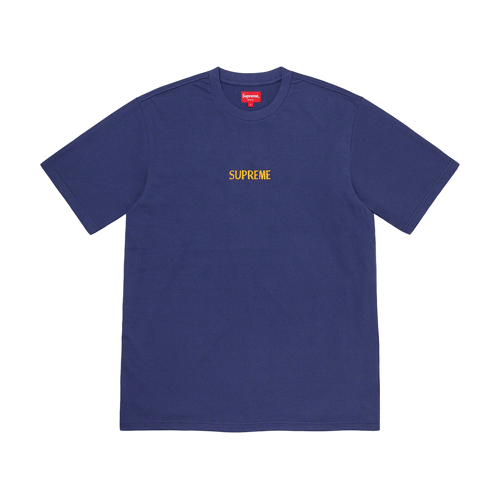 SUPREME BULLION LOGO S/S TOP T-SHIRT WASHED/NAVY