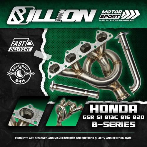 เฮดเดอร์ Billion 1320 Performance สำหรับ Honda B-Series GSR B16 B20