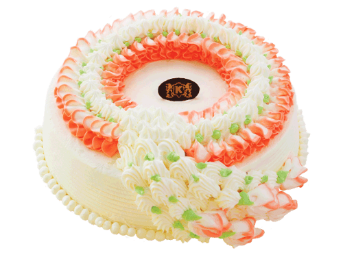 เค้กนมสดวนิลาหน้าพวงมาลัย