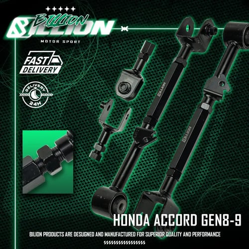 ปรับแคมเบอร์หลัง Billion Honda Accord GEN8-9 (สีดำ | เหล็กแข็งพิเศษ)