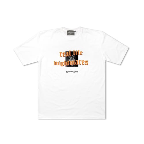 RUNDOWNYOUTH REAL LIFE NIGHTMARES T-SHIRT WHITE