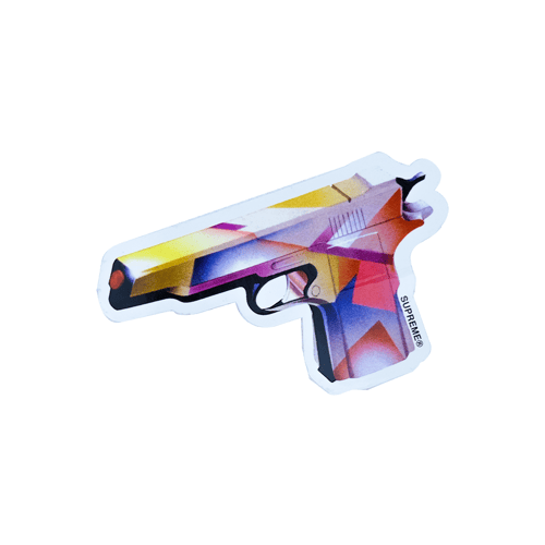 SUPREME MENDINI GUN STICKER