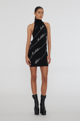 ROTATE - SEQUIN LOGO MINI DRESS