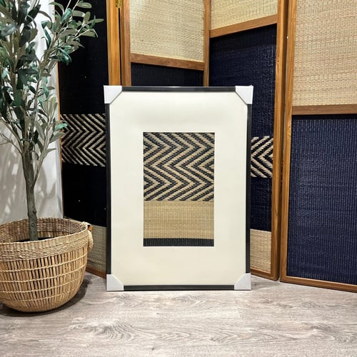 Woven artwork yak Navy Blue M02