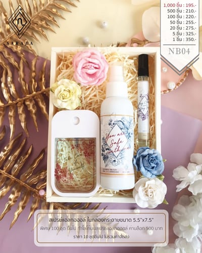 เซตของขวัญชุดเจลแอลกอฮอล์​ สเปรย์แอลกอฮอล์ NB04