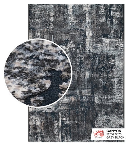 พรมรุ่น CANYON (XL) 52052 3575 XL 240x330 ซม. GREY BLACK