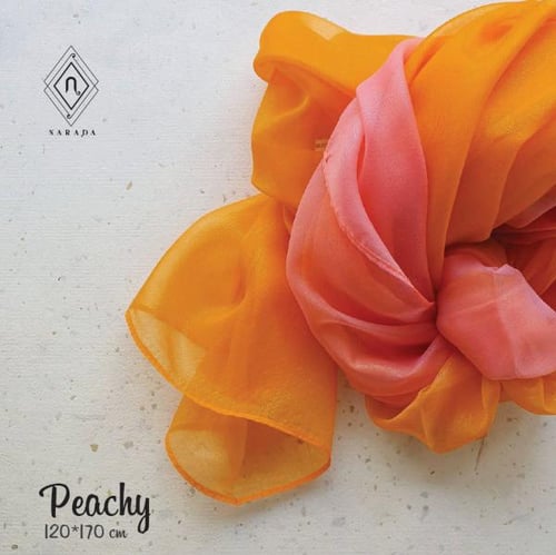 ผ้าพันคอไหมชีฟอง 3 สี Peachy