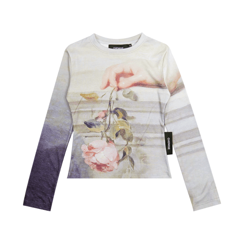 CHEMISE RENAISSANCE LONG SLEEVE BABY T-SHIRT CREAM