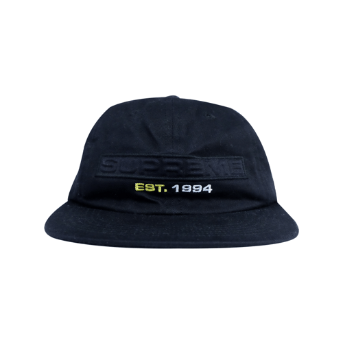 supreme Est. 1994 6Panel cap Black（Supreme シュプリーム
