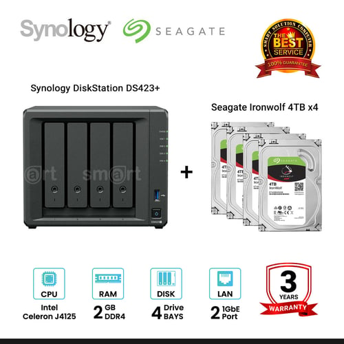[NEW] Synology DiskStation DS423+ 4-Bay NAS + Seagate Ironwolf 4TB / 6TB / 8TB