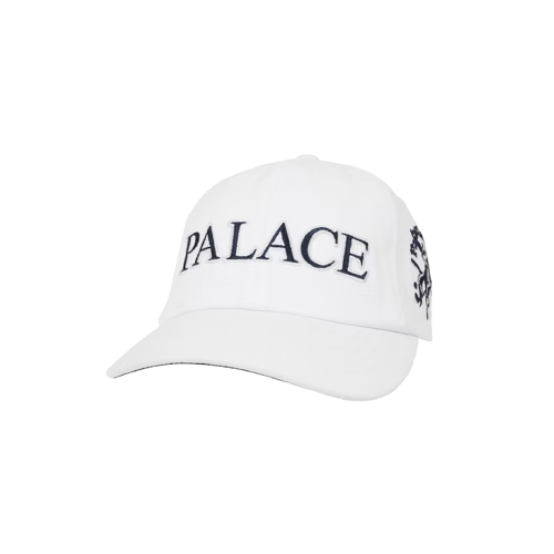 PALACE RUGBY 6 PANEL CAP WHITE