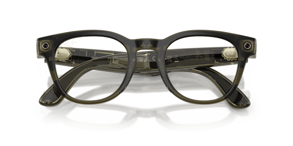 Ray-Ban Meta RW7002 Shiny Transparent Dark Olive/Demo Lens