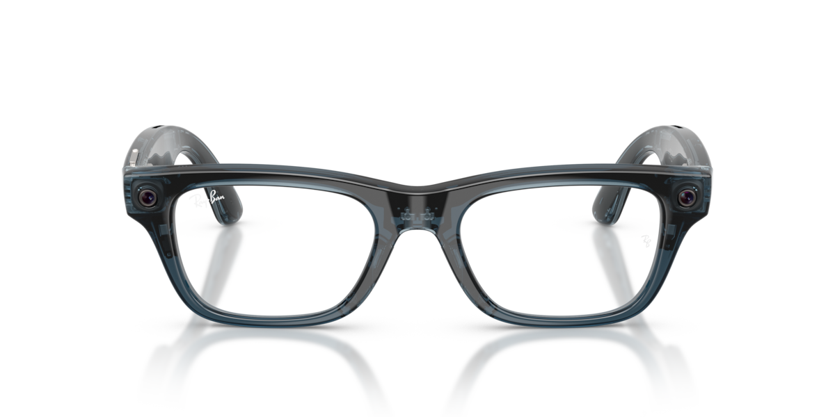 Ray-Ban Meta RW7001 Shiny Transparent Dark Blue/Demo Lens